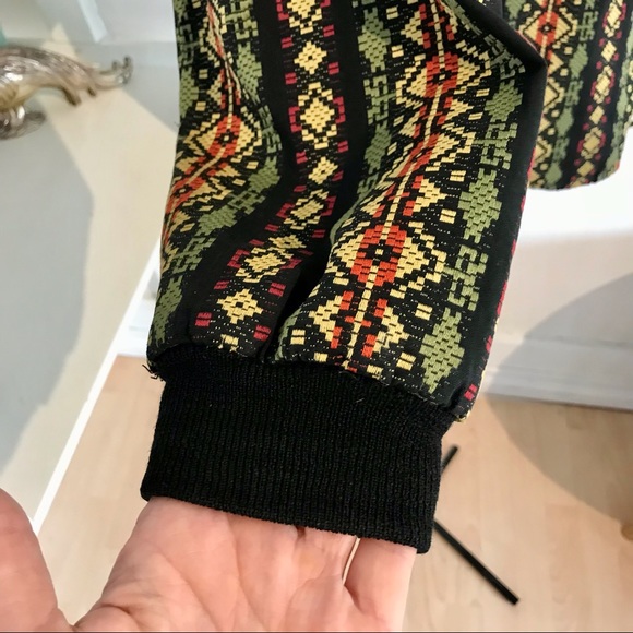 Vintage 1960s Aztec Print Jacket, Fur-trimmed Hood, West Germany, Size Medium - Picture 7 of 10